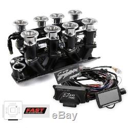 Small Block Chevy 350 Black Downdraft FAST EZ-EFI 2.0 Fuel Injection System