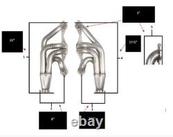 11573FLT Flowtech Small Block Chevy Turbo Headers Polished Finish