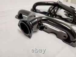 1955 1956 1957 Small Block Chevy Black Painted Shorty Exhaust Headers Tri5 SBC