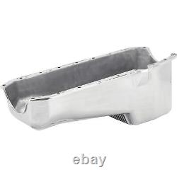 1957-1979 Small Block Chevy Aluminum Oil Pan Polished Finned Design