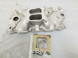 1957-1995 Small Block Chevy Satin Aluminum Intake Manifold SBC 283 327 350