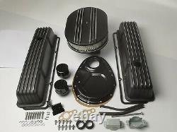 1958-1979 SBC Small Block Chevy 283-350 Tall Black Finned Engine Dress Up Kit