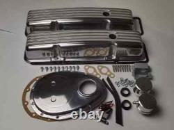 1958-1979 Small Block Chevy 283-350 Short Polished Finned Engine Dress Up Kit