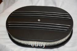 1958-79 Small Block Chevy SBC 283 350 400 Tall Black Finned Engine Dress Up Kit