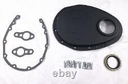 1958-79 Small Block Chevy SBC 327 350 400 Short Black Finned Engine Dress Up Kit
