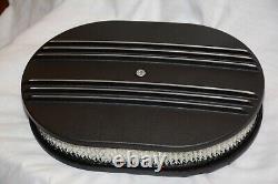 1958-79 Small Block Chevy SBC 327 350 400 Short Black Finned Engine Dress Up Kit