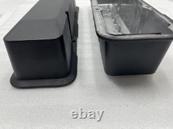 1958-86 Small Block Chevy 283 305 350 Tall Smooth Black Aluminum Valve Covers