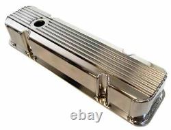 1958-86 Small Block Chevy Valve Covers Fabricated Aluminum Tall Finned