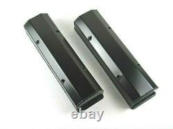 1958-87 Chevy 350 Fabricated Alum. Tall Valve Covers Black Anodized E41302BK