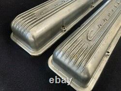 1959 66 Corvette 283 327 factory aluminum finned valve covers no casting flaw