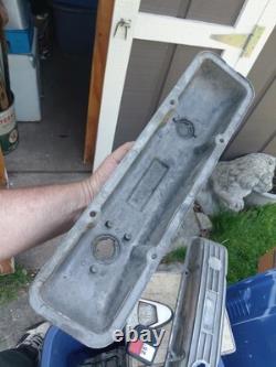 1960's Small Block Chevy Aluminum 5 Finned Valve Covers 302 327 350 400 #719