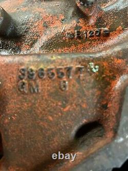 1970 GM Small Block Chevy Cast Iron 4BBL Intake Manifold. 3965577 E120