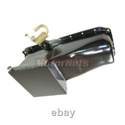 1985+ Chevy Small Block Black 283 305 327 350 400 Drag Racing Oil Pan 7qt SBC
