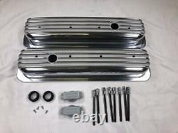 1987-97 Chevy 5.0L 5.7L Tall Polished Aluminum Center Bolt Valve Covers 350