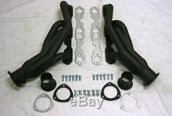 1988-1995 Small Block Chevy 350 Pickup Truck Black Steel Exhaust Headers 2WD 4WD
