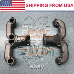 1Pair Smoothie Rams Horn Manifold Small Block Fit For Chevy SBC 283 305 327 350