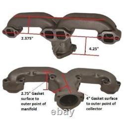 1Pair Smoothie Rams Horn Manifold Small Block Fit For Chevy SBC 283 305 327 350