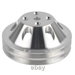 1/2 Groove Long Water Pump Pulley & Bracket Kit For Small Block Chevy SBC 350