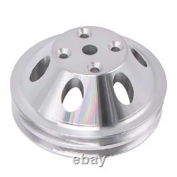 1/2 Groove Long Water Pump Pulley & Bracket Kit For Small Block Chevy SBC 350