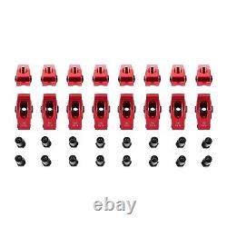 1.5 Ratio 7/16 Red Aluminum Roller Rocker Arms For Small Block Chevy SBC 350