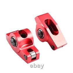 1.5 Ratio 7/16 Red Aluminum Roller Rocker Arms For Small Block Chevy SBC 350