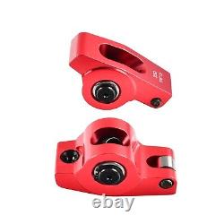 1.5 Ratio 7/16 Red Aluminum Roller Rocker Arms For Small Block Chevy SBC 350