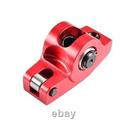 1.5 Ratio 7/16 Red Aluminum Roller Rocker Arms For Small Block Chevy SBC 350