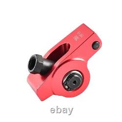 1.5 Ratio 7/16 Red Aluminum Roller Rocker Arms For Small Block Chevy SBC 350