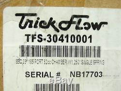 (1) New Trick Flow Super 23 195 Cylinder Head Small Block Chevrolet TFS-30410001