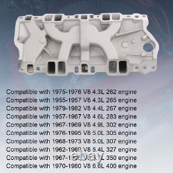 262-400 Dual Plane Front Intake Manifold For Small Block Chevy SBC 1955-1986 NEW