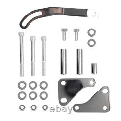 2 Groove Long Water Pump Pulley & Bracket Kit For Small Block Chevy SBC 325 350