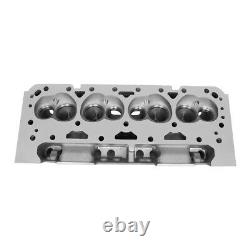 2x Aluminum Bare Straight Plug Cylinder Head for Small Block Chevy SBC 302 350