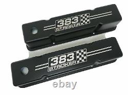 383 STROKER Valve Covers & Air Cleaner Kit, Black Custom Engraved- Ansen USA