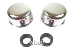 383 Stroker Logo Small Block Chevy Orange Aluminum Valve Covers with Breathers