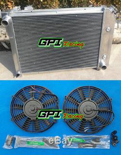3 Row aluminum radiator & fans for Chevy Nova PRO 1968-1974 / SMALL BLOCK 72-79