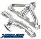 55-57 Small Block Chevy Headers SBC Tri-5 Shorty Exhaust Silver Ceramic Coated