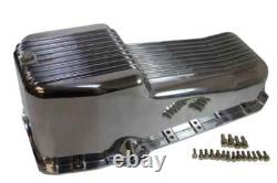 58-79 SBC Small Block Chevy Polish Finn Aluminum Oil Pan Gasket Timing Cover Kit