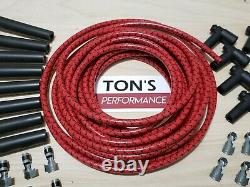 8mm Vintage Cloth Covered Spark Plug Wire Kit for ELECTRONIC IGNITION SYSTEMS RD