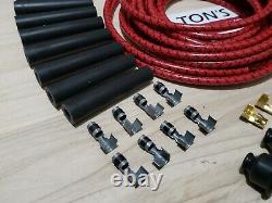 8mm Vintage Cloth Covered Spark Plug Wire Kit for ELECTRONIC IGNITION SYSTEMS RD