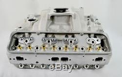 ALUMINUM BARE CYLINDER HEADS CHEVY SBC 350 200cc 64cc WITH HIGH RISE MANIFOLD