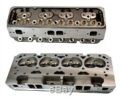 ALUMINUM BARE CYLINDER HEADS CHEVY SBC 350 200cc 64cc WITH HIGH RISE MANIFOLD