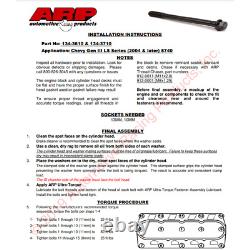 ARP Hex Head Bolt Kit For 04+ Chevy LS Gen 3 LS Series Small Block #134-3610