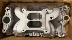Air-Gap Intake Manifold 7501 For Chevy 1955-1986 Small Block RPM Range 1500-6500