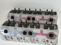 Aluminium Cylinder Heads Sbc Chev 180cc Runner Complete + Studs & Guide Plates