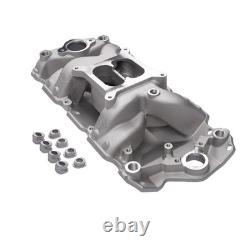 Aluminum Dual Plane Air Gap Intake Manifold 22026 For SBC Chevy 350 Small Block