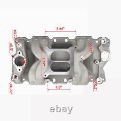 Aluminum Dual Plane Air Gap Intake Manifold for SBC Small Block Chevy 350 400