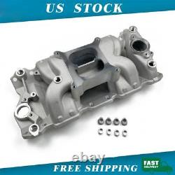 Aluminum Dual Plane Intake Manifold For Small Block Chevy V8 350 400 265 305 327