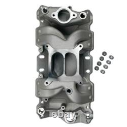 Aluminum Dual Plane Intake Manifold For Small Block Chevy V8 350 400 265 305 327