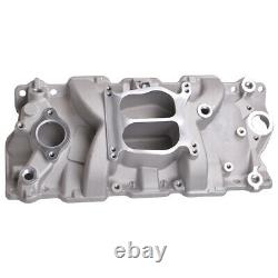 Aluminum Dual Plane Intake Manifold for Chevy 267 283 305 327 350 Small Block