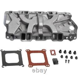 Aluminum Dual Plane Intake Manifold for Chevy 267 283 305 327 350 Small Block
